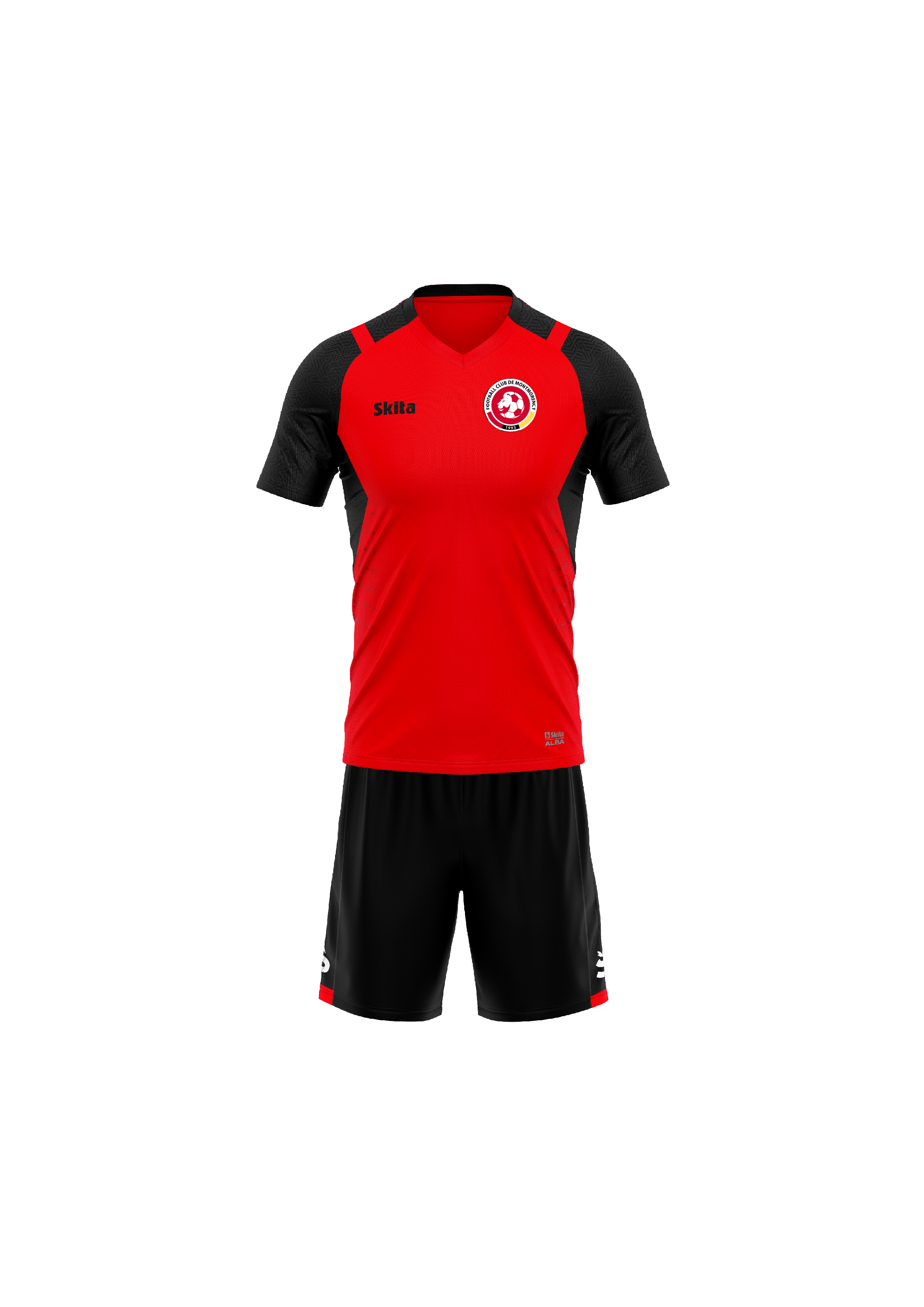 Maillot short ALBA  rouge/noir (FC MONTMORENCY)